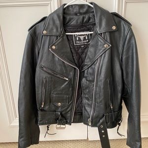Barney’s Leather Biker Jacket Black XS